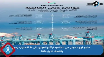 «نمو قوي» موانئ دبي العالمية ارتفاع العوائد إلى 41.14 مليار درهم بالنصف الأول 2024